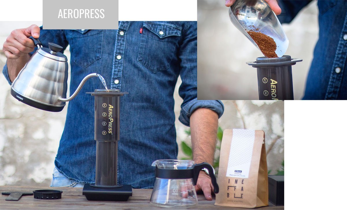 Preparación de café con AeroPress