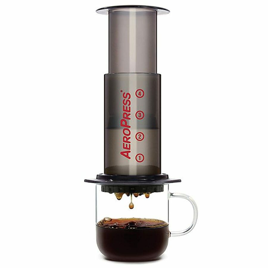 Café de especialidad con aeropress