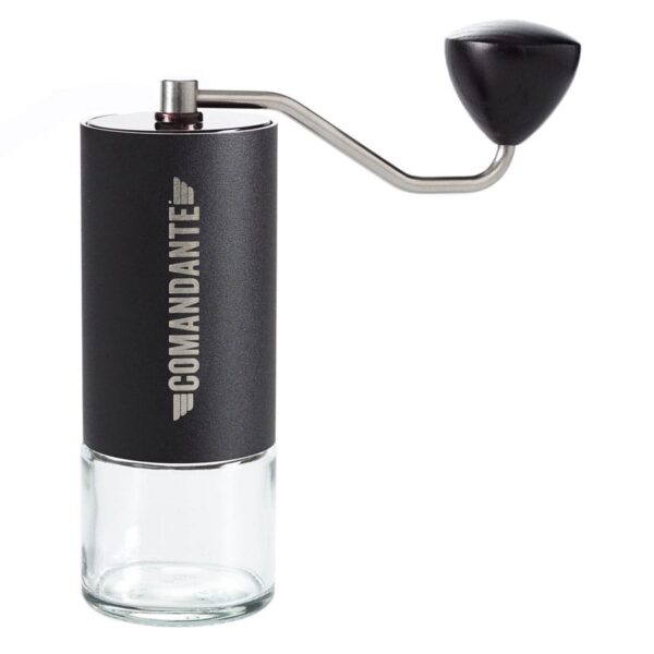 Molinillo de café manual Comandante C40 Mk4 Black con fresas cónicas de acero inoxidable martensítico con un alto contenido en nitrógeno altamente resistentes a las dentaduras.