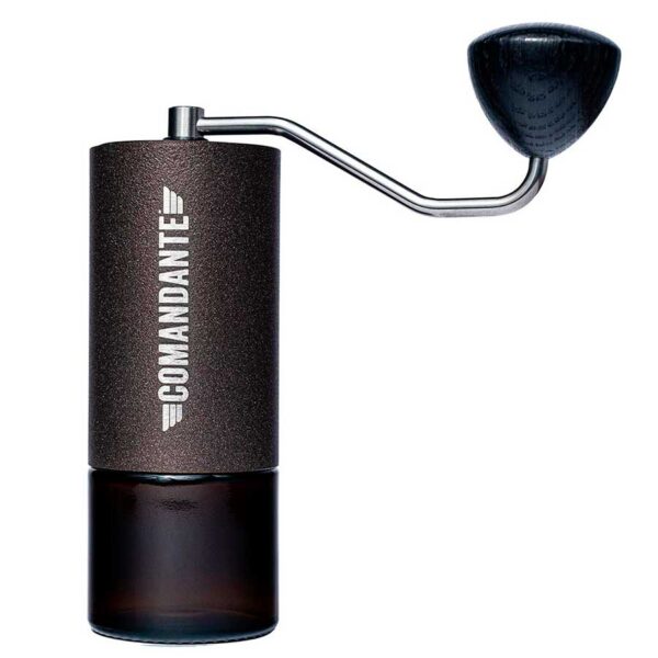 Molinillo de café manual Comandante C40 Copper Mountain con fresas cónicas de acero inoxidable martensítico con un alto contenido en nitrógeno altamente resistentes a las dentaduras.