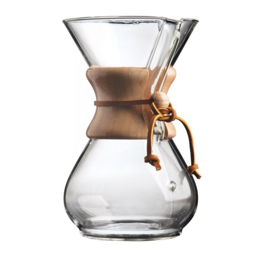 Chemex de 6 tazas de capacidad con mango de madera para café de filtro