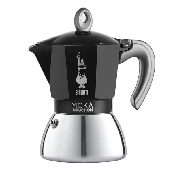 Cafetera Moka inducción negra bialetti 4 tazas