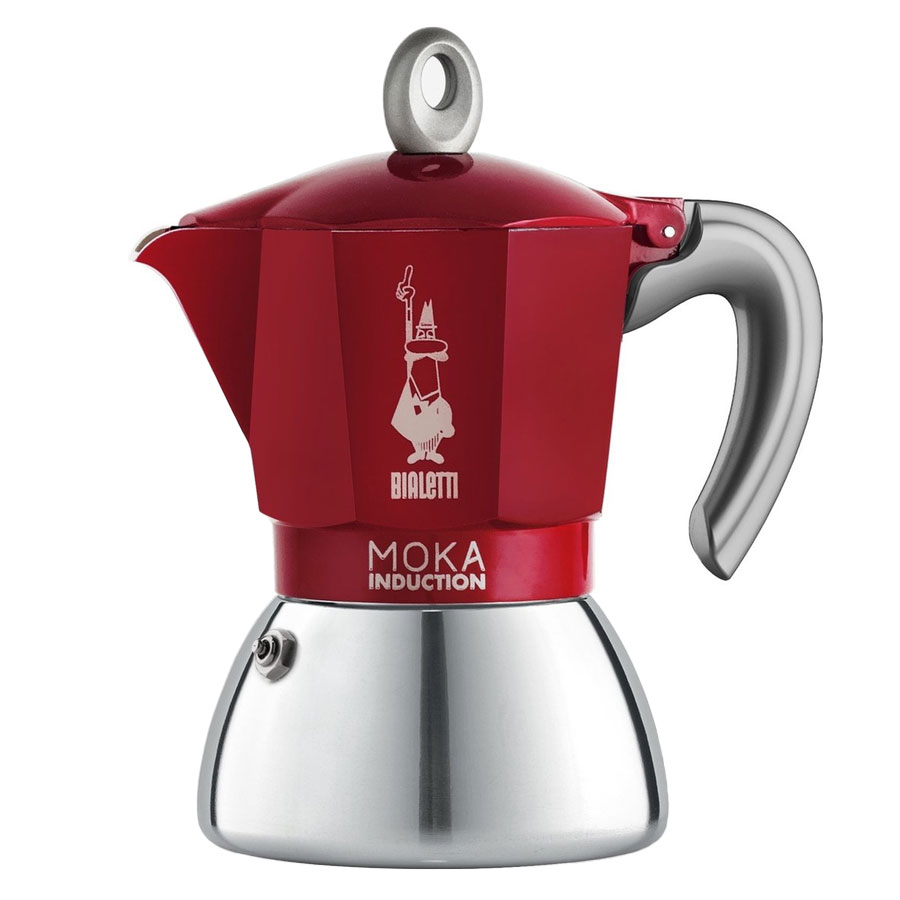 Moka induction coffee maker Bialetti Express 2 Red Bialetti Induction Moka Espresso Coffee Maker for 6 Cups