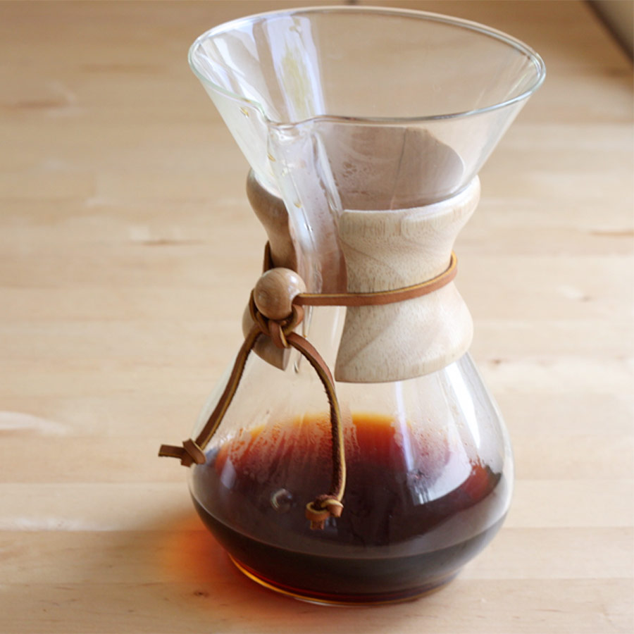 Cafetera Chemex 4 Café de filtro hecho con cafetera chemex clásica de borosilicato con capacidad para 6 tazas