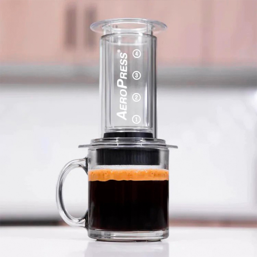 Tapa de Filtro AeroPress Flow Control 4 Cafetera AeroPress clear con tapa de filtro control flow