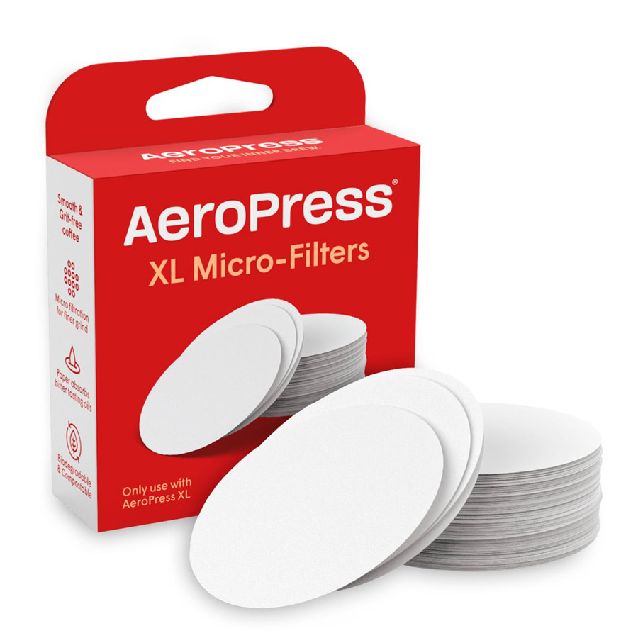 Filtros AeroPress XL 4 Caja de filtros con filtros de papel para cafetera AeroPress