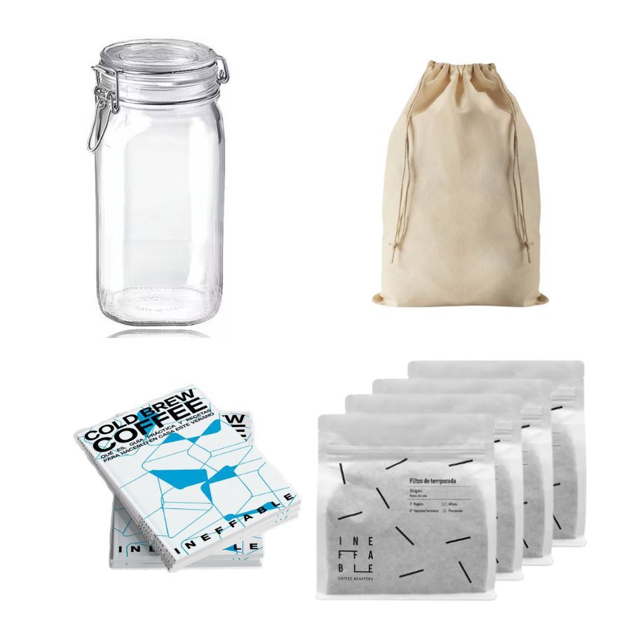 Pack Cold Brew Coffee 4 x 250gr 1 Pack para hacer café cold brew en casa by Ineffable Coffee